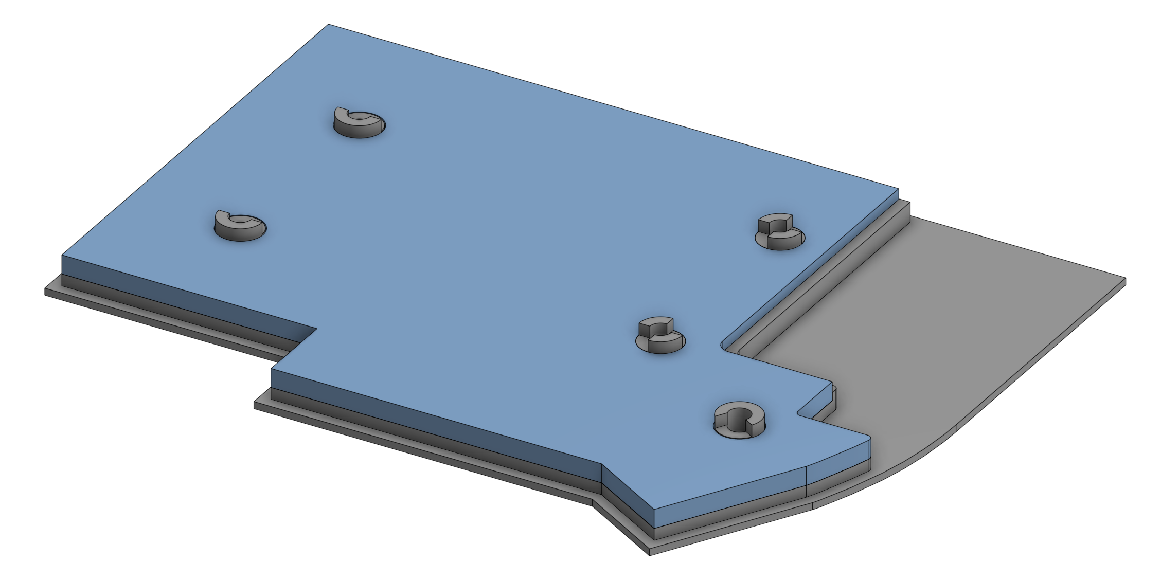 Image of the TPU pad in the lily58 case